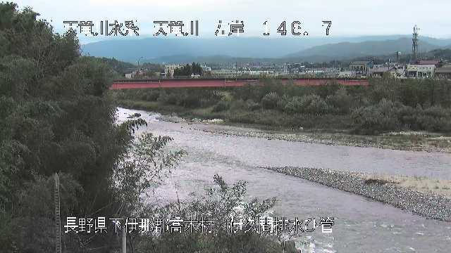 天竜川 伊久間排水ひ管のライブカメラ|長野県喬木村のサムネイル