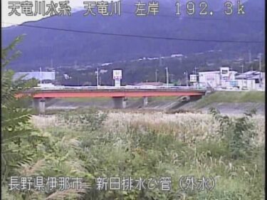 天竜川 新田排水ひ管のライブカメラ|長野県伊那市