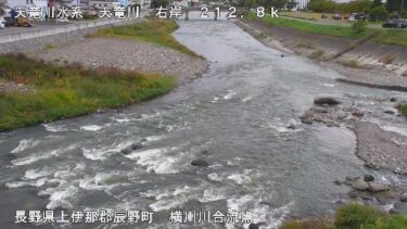 天竜川 横川川合流点のライブカメラ|長野県辰野町