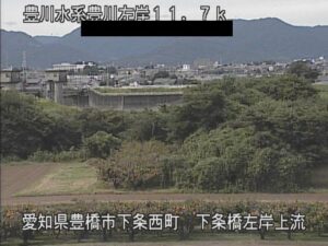 愛知県豊橋市 豊川 下条橋左岸上流付近のライブカメラ
