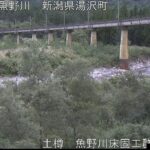 魚野川 松川橋上流のライブカメラ|新潟県湯沢町のサムネイル