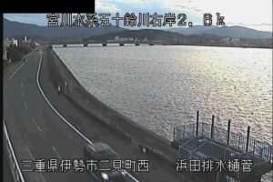 三重県伊勢市 五十鈴川 浜田排桶管のライブカメラ