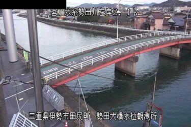勢田川 勢田大橋水位観測所のライブカメラ|三重県伊勢市