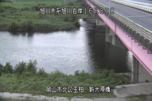 岡山県岡山市 旭川 新大原橋のライブカメラ