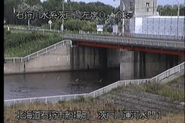 茨戸川 茨戸川運河水門のライブカメラ|北海道石狩市のサムネイル