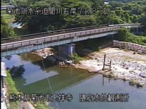 熊本県山鹿市 迫間川 隈府水位観測所のライブカメラ