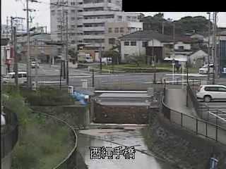 池町川 西縄手橋のライブカメラ|福岡県久留米市のサムネイル