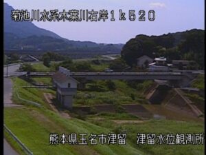 熊本県玉名市 木葉川 津留水位観測所のライブカメラ