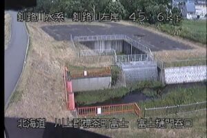 北海道標茶町 釧路川 富士樋門呑口のライブカメラ