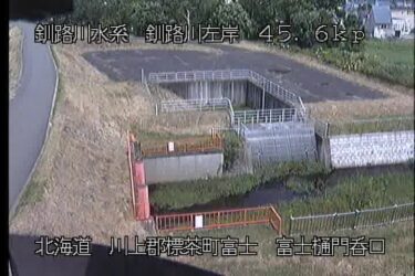 釧路川 富士樋門呑口のライブカメラ|北海道標茶町