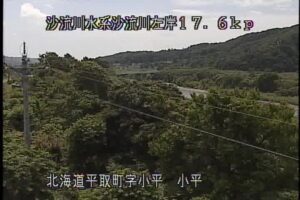 北海道平取町 沙流川 小平のライブカメラ