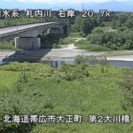 札内川 第2大川橋のライブカメラ|北海道帯広市のサムネイル