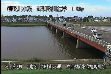 新釧路川 鳥取橋のライブカメラ|北海道釧路市