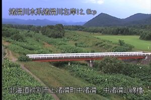 北海道紋別市 渚滑川 中渚滑20線橋のライブカメラ