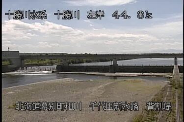 十勝川 千代田新水路背割提のライブカメラ|北海道幕別町