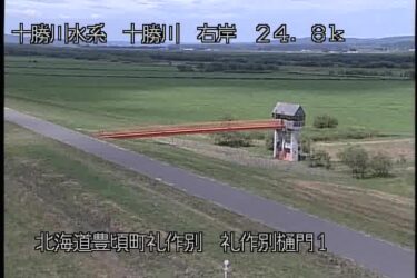 十勝川 礼作別樋門のライブカメラ|北海道豊頃町