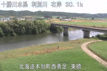 利別川 東橋のライブカメラ|北海道本別町