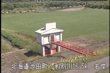 利別川 信取樋門のライブカメラ|北海道池田町