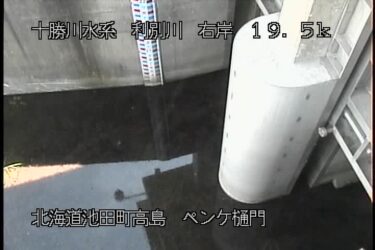 利別川 ペンケ樋門のライブカメラ|北海道池田町