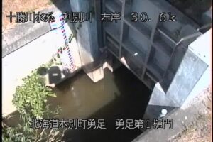 北海道本別町 利別川 勇足第1樋門のライブカメラ