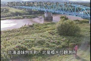 北海道深川市 雨竜川 北竜橋のライブカメラ
