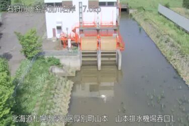 厚別川 山本排水機場のライブカメラ|北海道札幌市