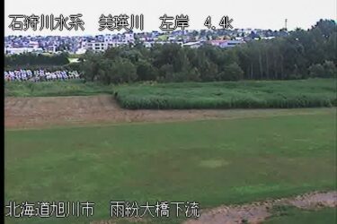 美瑛川 雨紛大橋下流のライブカメラ|北海道旭川市