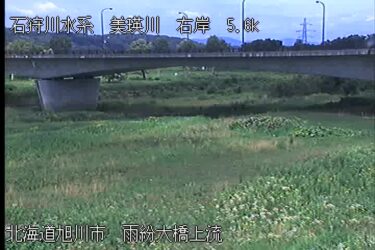 美瑛川 雨紛大橋上流のライブカメラ|北海道旭川市