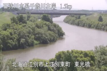 千歳川 東光橋のライブカメラ|北海道江別市