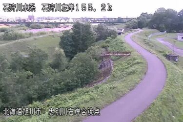 石狩川 忠別川右岸合流点のライブカメラ|北海道旭川市のサムネイル