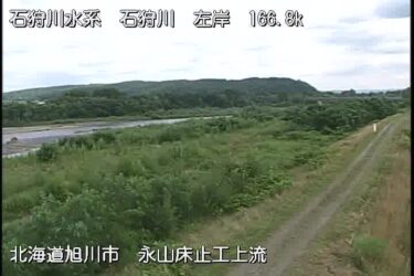 石狩川 永山床止上流左岸のライブカメラ|北海道旭川市