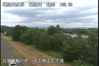 石狩川 永山床止右岸のライブカメラ|北海道旭川市