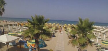 リッチョーネの砂浜お天気カメラのライブカメラ|イタリアエミリア＝ロマーニャ州