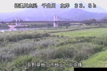 千曲川 中央橋のライブカメラ|長野県飯山市