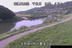 長野県中野市 千曲川 替佐のライブカメラ