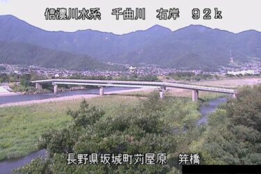 千曲川 笄橋のライブカメラ|長野県坂城町