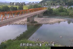 長野県飯山市 千曲川 古牧橋のライブカメラ