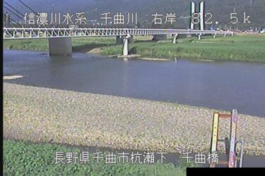千曲川 杭瀬下のライブカメラ|長野県千曲市