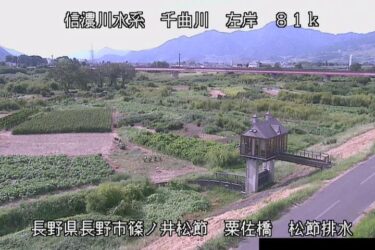 千曲川 松節排水樋管のライブカメラ|長野県長野市