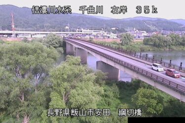 千曲川 綱切橋のライブカメラ|長野県飯山市