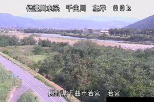 長野県千曲市 千曲川 若宮のライブカメラ