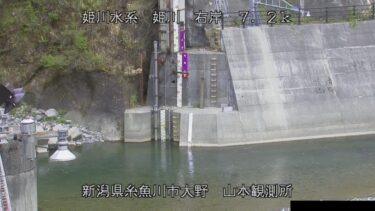 姫川 山本水位観測所水位標のライブカメラ|新潟県糸魚川市