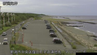 新潟海岸 マリンピア前のライブカメラ|新潟県新潟市