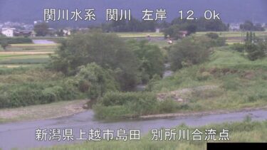 関川 別所川合流点のライブカメラ|新潟県上越市