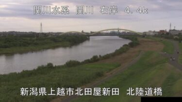 関川 北陸道関川橋梁下流のライブカメラ|新潟県上越市のサムネイル