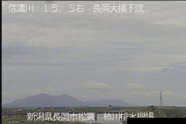 信濃川 柿川排水機場屋上のライブカメラ|新潟県長岡市