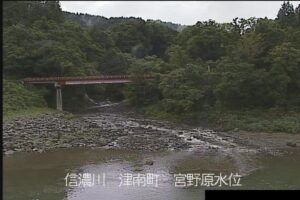新潟県津南町 信濃川 宮野原水位観測所のライブカメラ