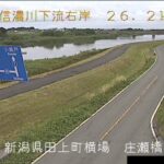 信濃川 庄瀬橋のライブカメラ|新潟県田上町のサムネイル