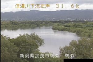 新潟県加茂市 信濃川 鵜森のライブカメラ