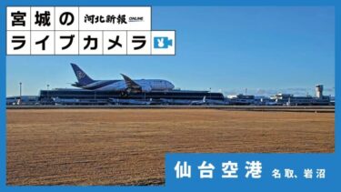 仙台空港駐機場・滑走路のライブカメラ|宮城県名取市